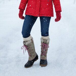 Esprit Belinda-E Tall Duck Boots w/ Knit Caps & Faux Fur Lining